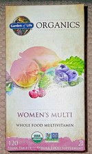 Garden of Life Organics Women’s Multi 120 Tablets Vegan GF Non-GMO USDA Organic