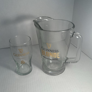 Guinness Blonde American Lager Pitcher and Glass Set