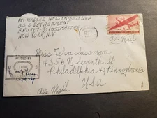 OSS APO 887 LONDON, ENGLAND, UK 1944 Censored WWII Army Cover 14 BPO