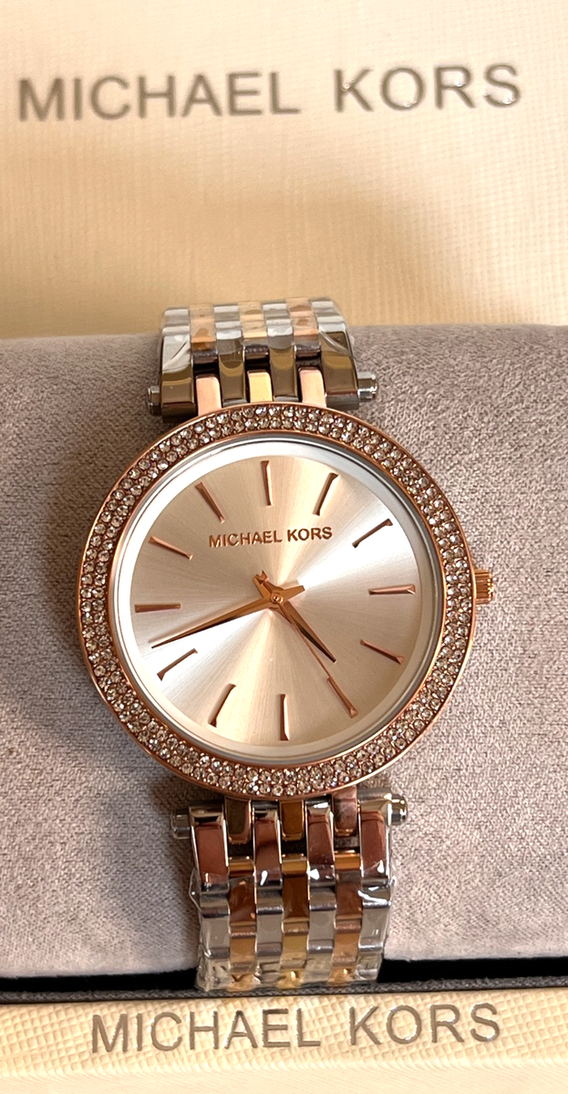 MICHAEL KORS MK3203 Darci Three-Hand Tri-Tone Women display picture 1