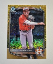 2025 Bowman Chrome-Caden Powell #BCP-212 Gold Shimmer Refractor 09/50 SSP 🔥📈