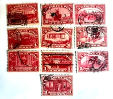 USA Stamps 1912  - 13 Parcel Post Stamps.