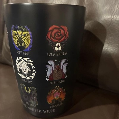 USJ Monster Hunter Wilds Edelstahl Becher Monster Icon