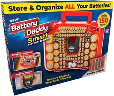 Ontel Battery Daddy Smart Organizer Case with Tester Holds 150 Batteries