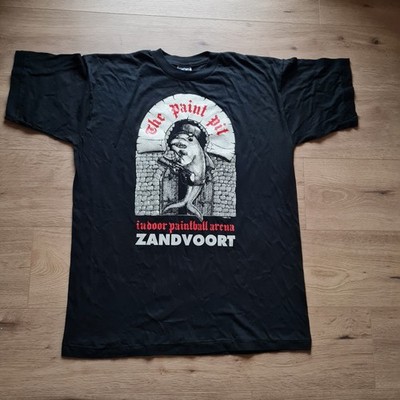 FoxxTees T-Shirt The Paint Pit Zandvoort Indoor Paintball Arena Vintage Schwarz
