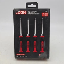 ICON Mini TORX Screwdriver Set 4 Piece MTSD-4 Magnetic Tip New Sealed