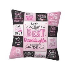 Christmas Granddaughter Gifts from Grandma 18 x 18-Inch Pink-granddaughter