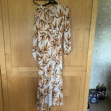 LADIES DANCING LEOPARD BAMBOO WRAP MAXI DRESS SIZE 16 BNWOT