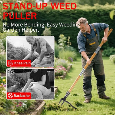 #ad Weeder Puller Stand Up Weed Tool Handle Claw Garden Outdoor Root Remover Killer $13.59