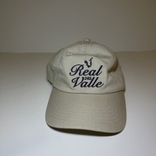 Gorra Real Del Valle con tirantes bordada crema logotipo ajustable para papá