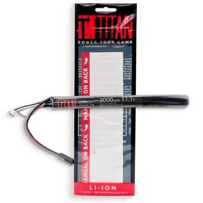 Titan Lithium-Ion Airsoft Battery | 11.1v Battery, 3000mAh 11.1v Stick Tamiya...
