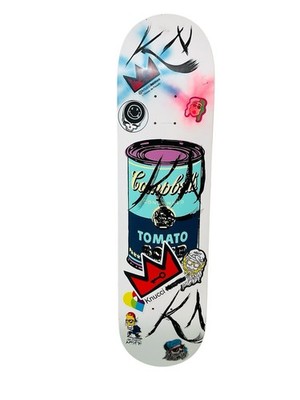 Andy Warhol Campbell's Soup Skateboard Artist Altered Grafitti Art Basel