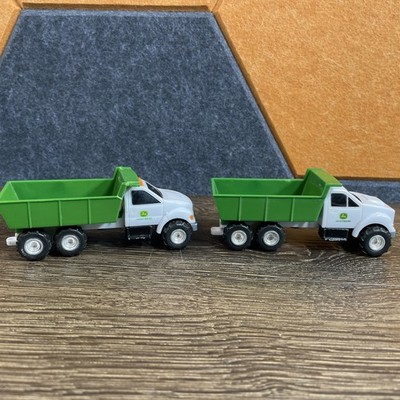 John Deere Ertle Dump Truck Construction Toy, 1 Good Truck & 1 Parts Truck