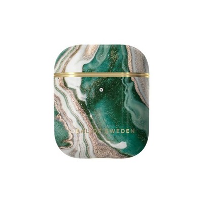 IDEAL OF SWEDEN Hülle für Apple Pods 1 und 2 Golden Jade Marble Mehrfarbig