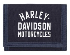 Harley-Davidson Men's H-D Arched Script Logo Tri-Fold Polyester Wallet - Green