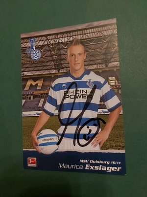 MSV Duisburg , M. Exslager , Autogrammkarte , Fussball 