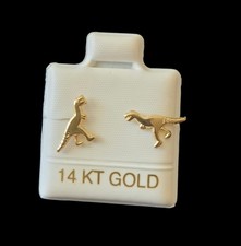 14K "Solid" Gold Small Stud Earrings 5mm Tiny Dainty New Genuine Not Plated