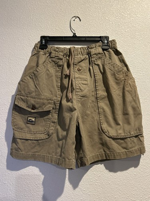 #ad Tommy Bahama Sport Shorts Mens MEDIUM Olive Green Key Largo Cargo Drawstring $15.63