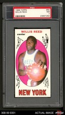1969 Topps #60 Willis Reed Knicks HOF Grambling St University PSA 7 - NM