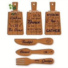 1set Wooden tion with Hemp Rope Tableware Shape Word 280 300x60 140mm