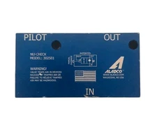 Aladco Nu‑Check 302501 Pilot Operated Check Valve – Manual Override, 1/4″ NPTF
