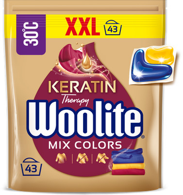 015313 Woolite Farbkapseln mit Keratin, 43 Stück