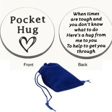 Pocket When Times Are Tough Support  Letterbox Mini Hug Gift Token with Pouch