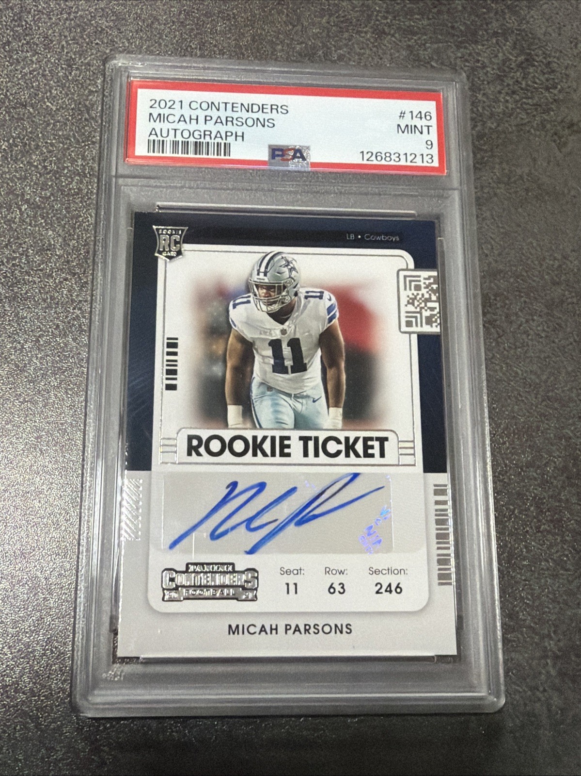 2021 Panini Contenders - Rookie Ticket AUTO Micah Parsons #146 PSA 9