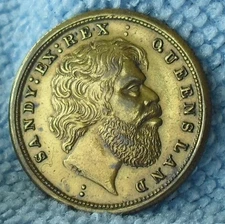 Australia 1876 Sandy-Rickerty Dick, Token 22cm Struck at Exhibition, UNC (32)