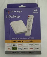 H96 Max Smart TV Box Android 14.0 WiFi BT Quad Core Video Set Top TV Box 4K 2GB 