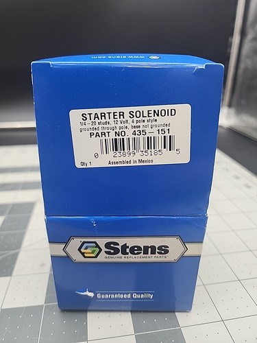 Stens 435–097 Starter Solenoid – Für Toro 300 Serie, 3-polig, 12 V, Geerdet, Öse 1/10,2 Cm-20