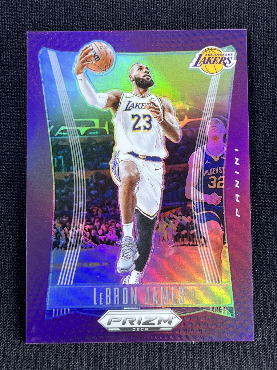 2023-24 Panini Prizm DECA Basketball LeBron James #145 Purple Prizm Lakers /99