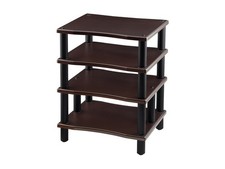 Monolith 4 Tier Audio Stand XL - Espresso, Each Shelf Supports Up to 75 lbs.