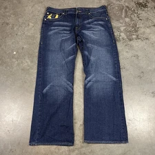 True Religion Jeans Mens 37x32 Blue Bootcut Y2K Baggy Preowned