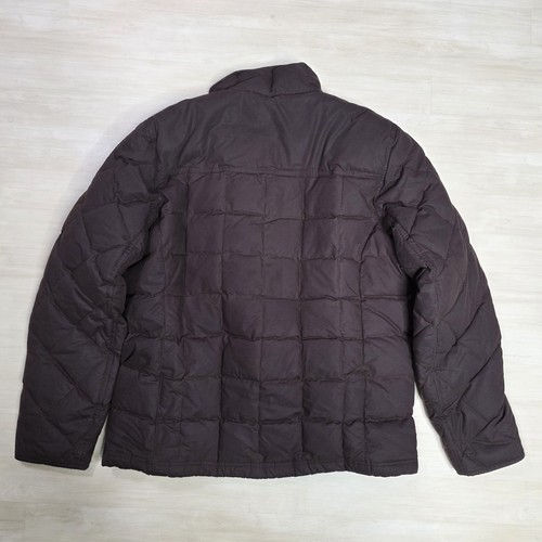 L.L.Bean Upcountry Waxed Cotton Down Jacket British Millerain Maroon Size Medium - Picture 2 of 14