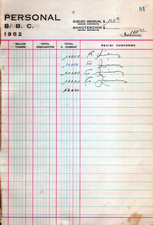 1951-52 Marianao Baseball BBC CLUB EMPLOYEE 4X Signed Payroll AUTOGRAPH