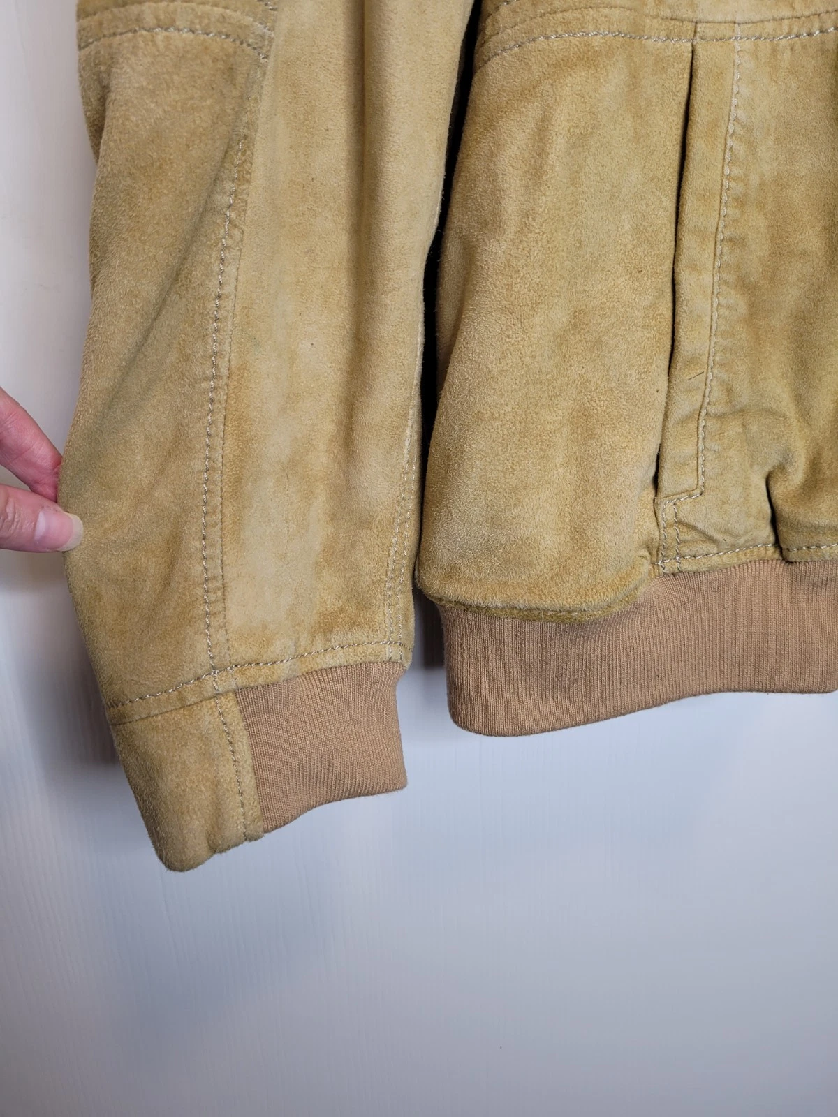 Carbon2Cobalt Spyglass Suede Hoodie Jacket L Wheat Brown Sherpa Lined image 5