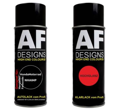 Motorradlack Spraydose Set für  HondaMotorrad NHA84P Pearl Nightstar Black Basis