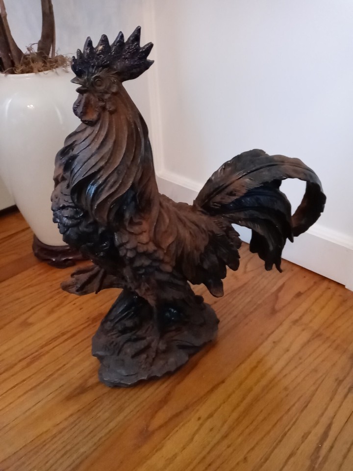 Rustic Style Rooster Hand Painted 18.5" Tall eBay