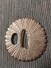 Japanese Antique Tsuba of Katana Samurai Sword Guard Iron Rare Design 72-B86