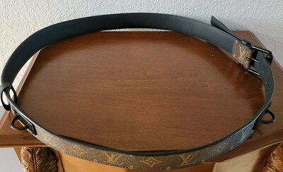 Louis Vuitton Mens Monogram Leather Belt MP228 Signature Belt Size
