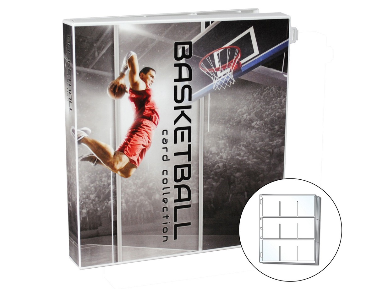 Basketball Trading Card Collection Album Kit, 10 Pages Included