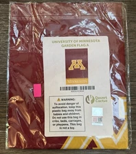 UNIVERSITY OF MINNESOTA Golden Gophers Garden Flag (Design A) BRAND NEW 19x12 IN