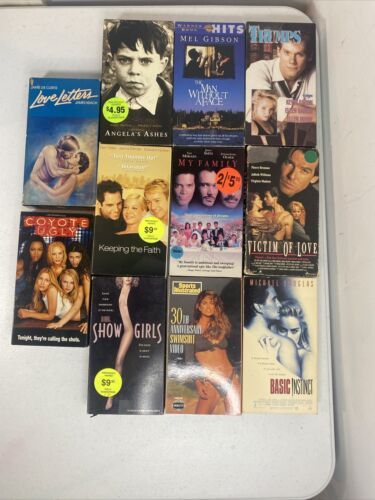VHS Tape Lot Of 11 Romance Comedy Drama Action Suspense Kevin Bacon Michael Doug - Picture 1 of 18
