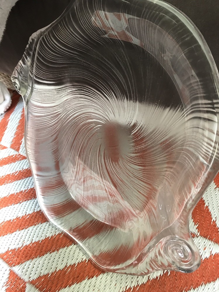 Mikasa Seashell Crystal Serving Platter Studio Nova Large Tray Tropical Vibes