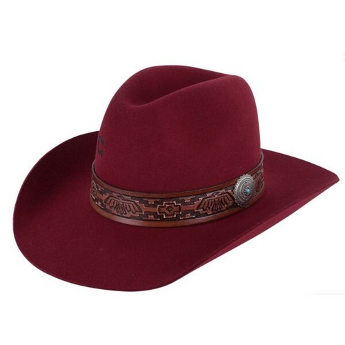 Charlie 1 Horse Chief Burgundy Felt Hat 