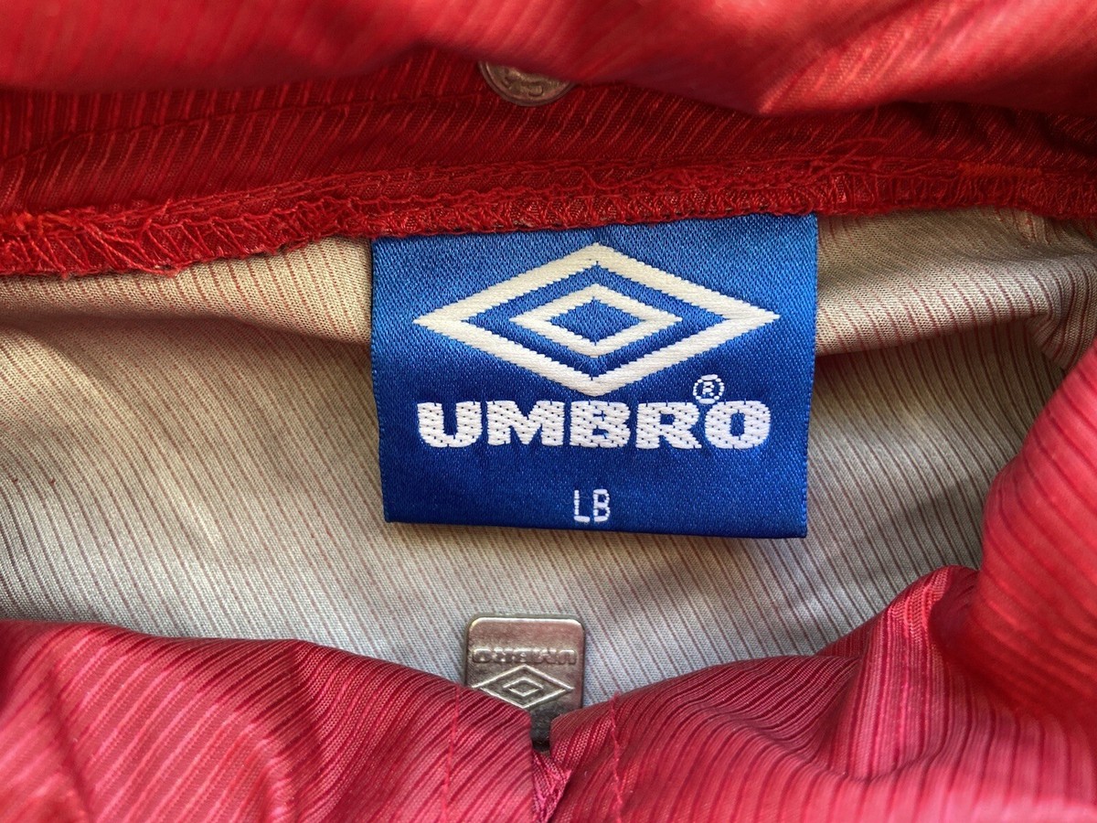 ENGLAND 90s FOOTBALL SOCCER TRAINING TRACK TOP JACKET UMBRO ENGLAND 90s FOOTBALL SOCCER TRAINING TRACK TOP JACKET UMBRO