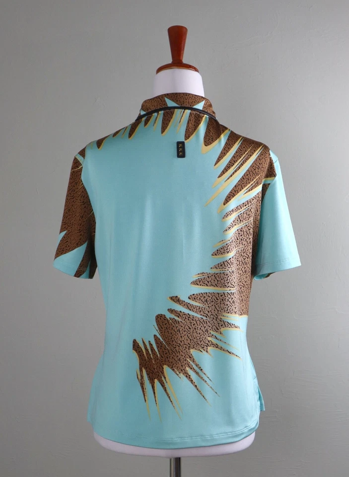 JAMIE SADOCK $93 Slinky Stretch Athletic Zig Zag Print Top Size Small - Image 4 of 4