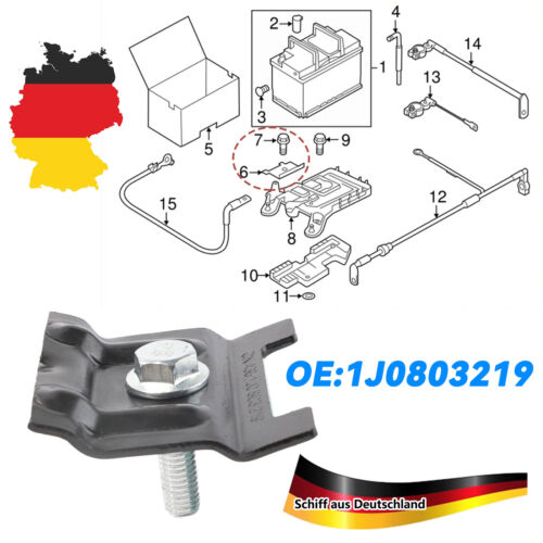 Morsettiera batteria supporto batteria per Audi VW Golf Mk5 Skoda #1J0803219 - Foto 1 di 12