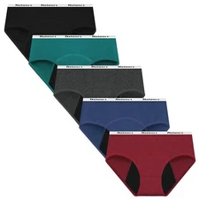 Womens Period Underwear Menstrual Period Panties Postpartum Cotton Panties 5 ...